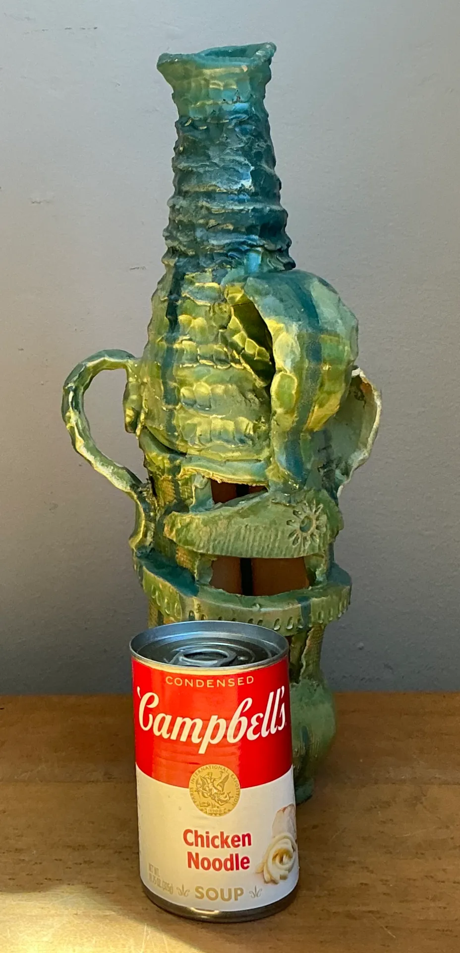 Vintage Abstract Glazed Cutout Ceramic Vase — additional photo 8