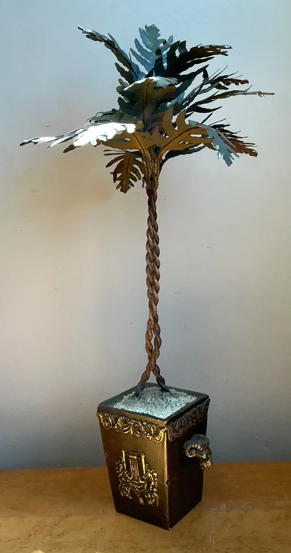Vintage Decorative Metal Palm Tree — additional photo 8