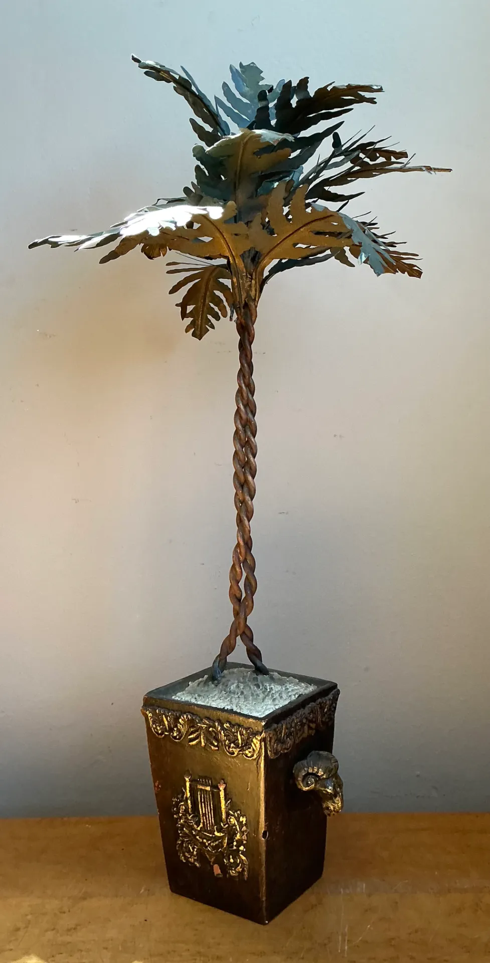 Vintage Decorative Metal Palm Tree — additional photo 6