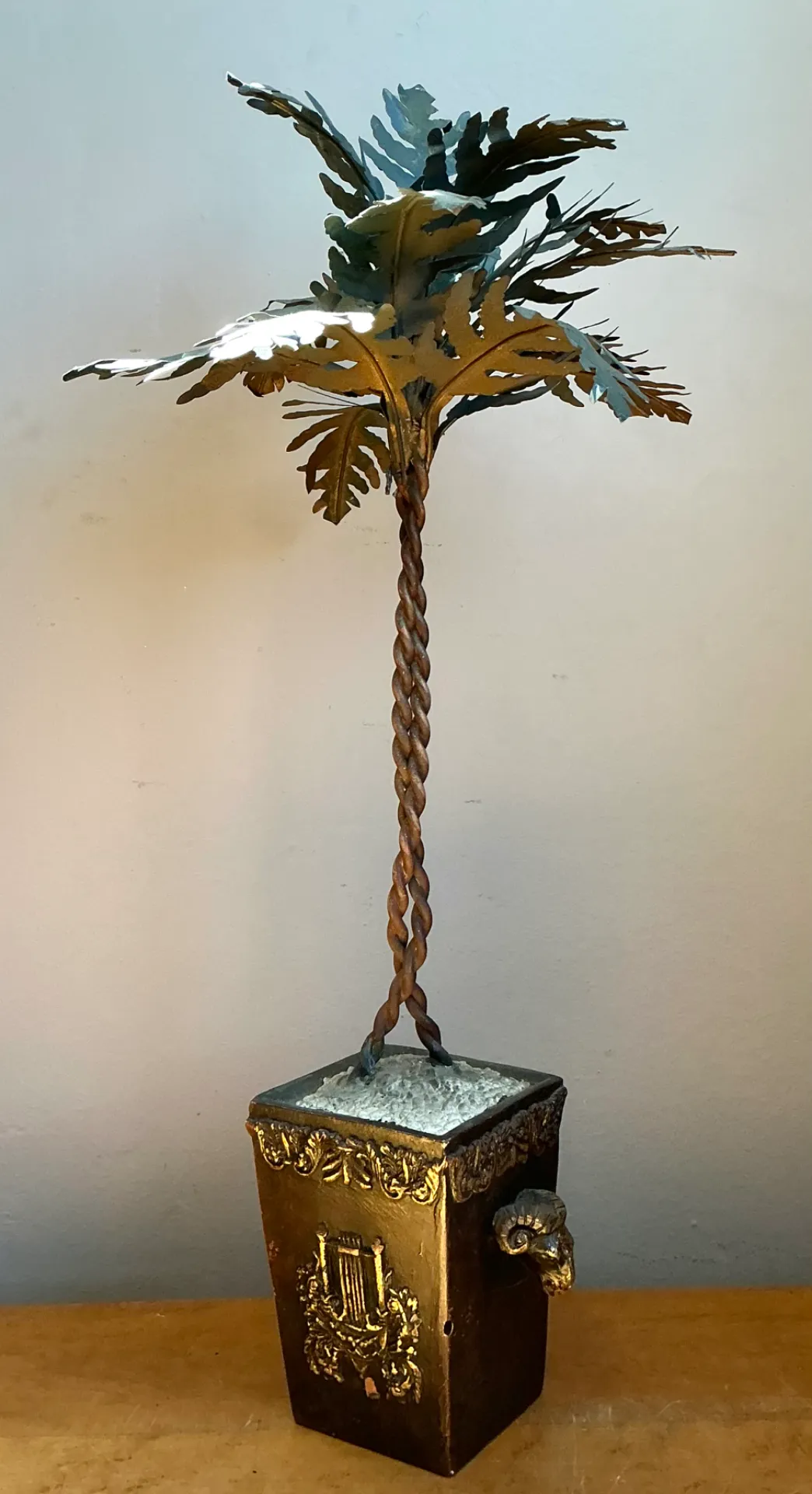 Vintage Decorative Metal Palm Tree — additional photo 3