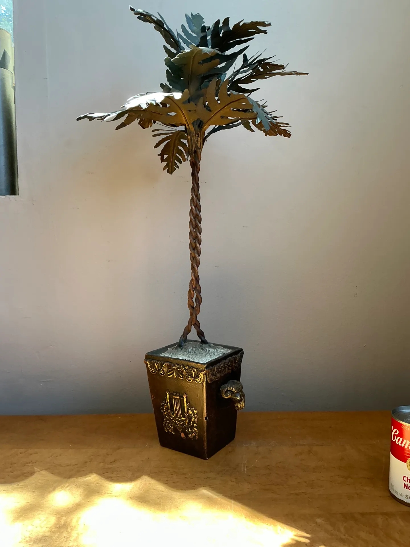 Vintage Decorative Metal Palm Tree — additional photo 1