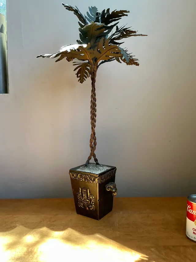 Vintage Decorative Metal Palm Tree — additional photo 1