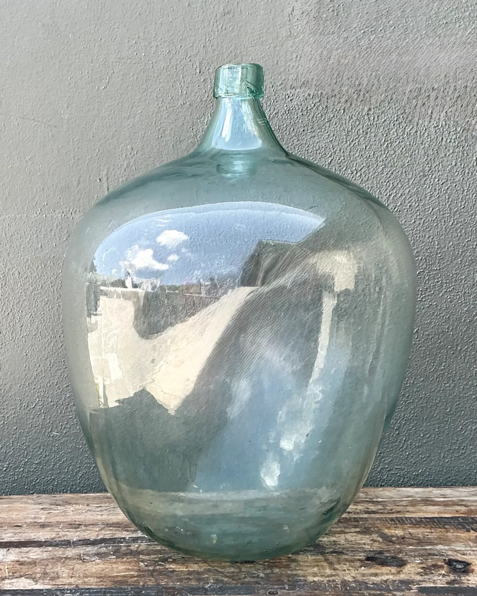 Vintage Monumental Glass Demijohn Bottle — additional photo 1