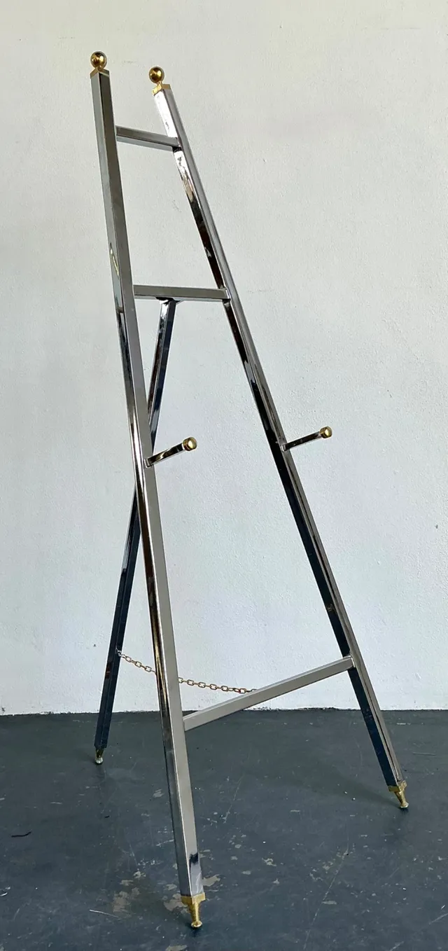 Vintage Chrome and Brass Easel — additional photo 8