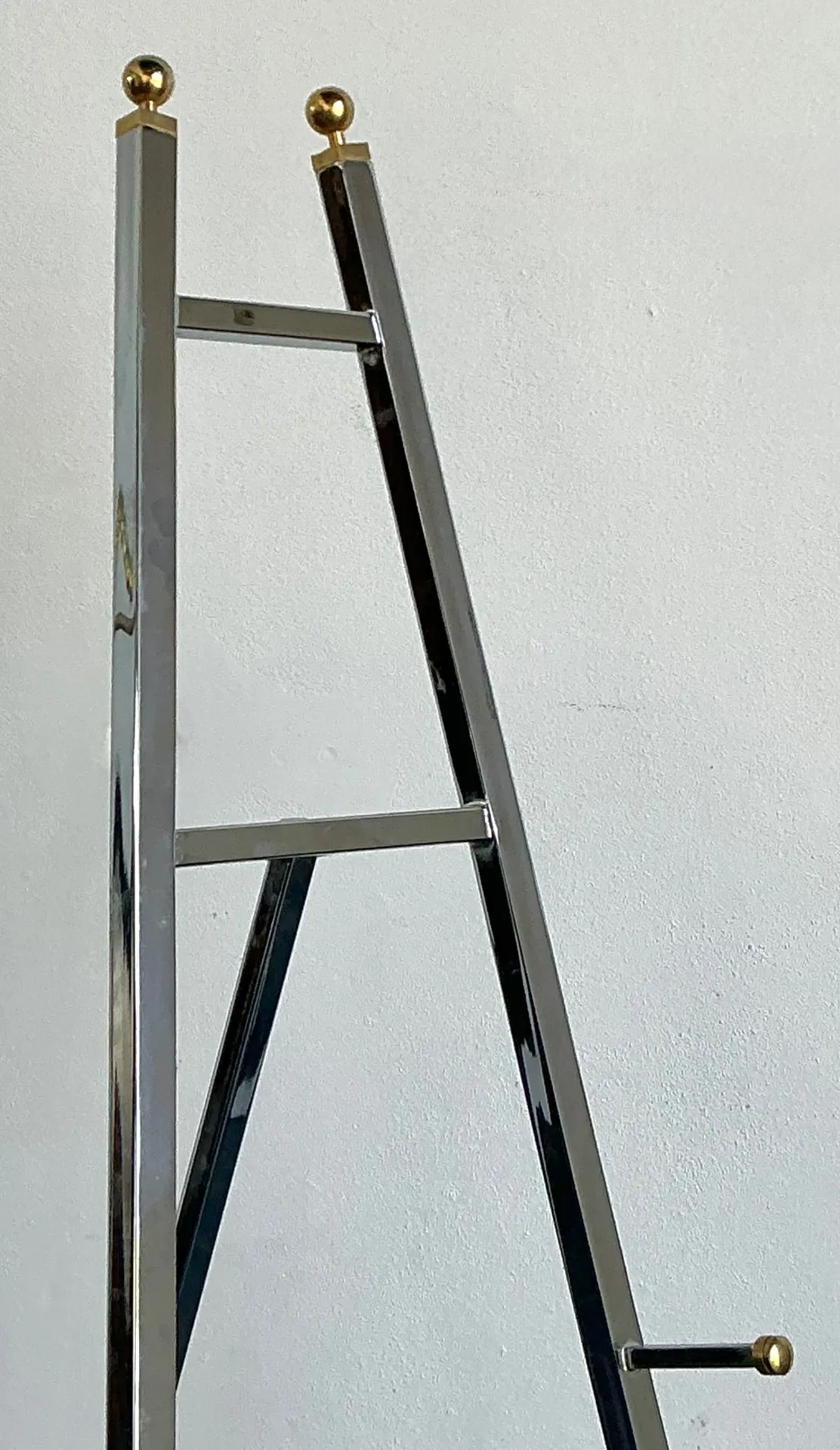 Vintage Chrome and Brass Easel