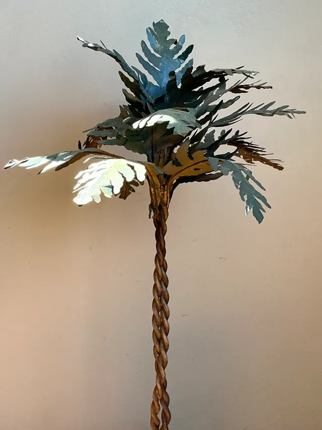 Vintage Decorative Metal Palm Tree — additional photo 2