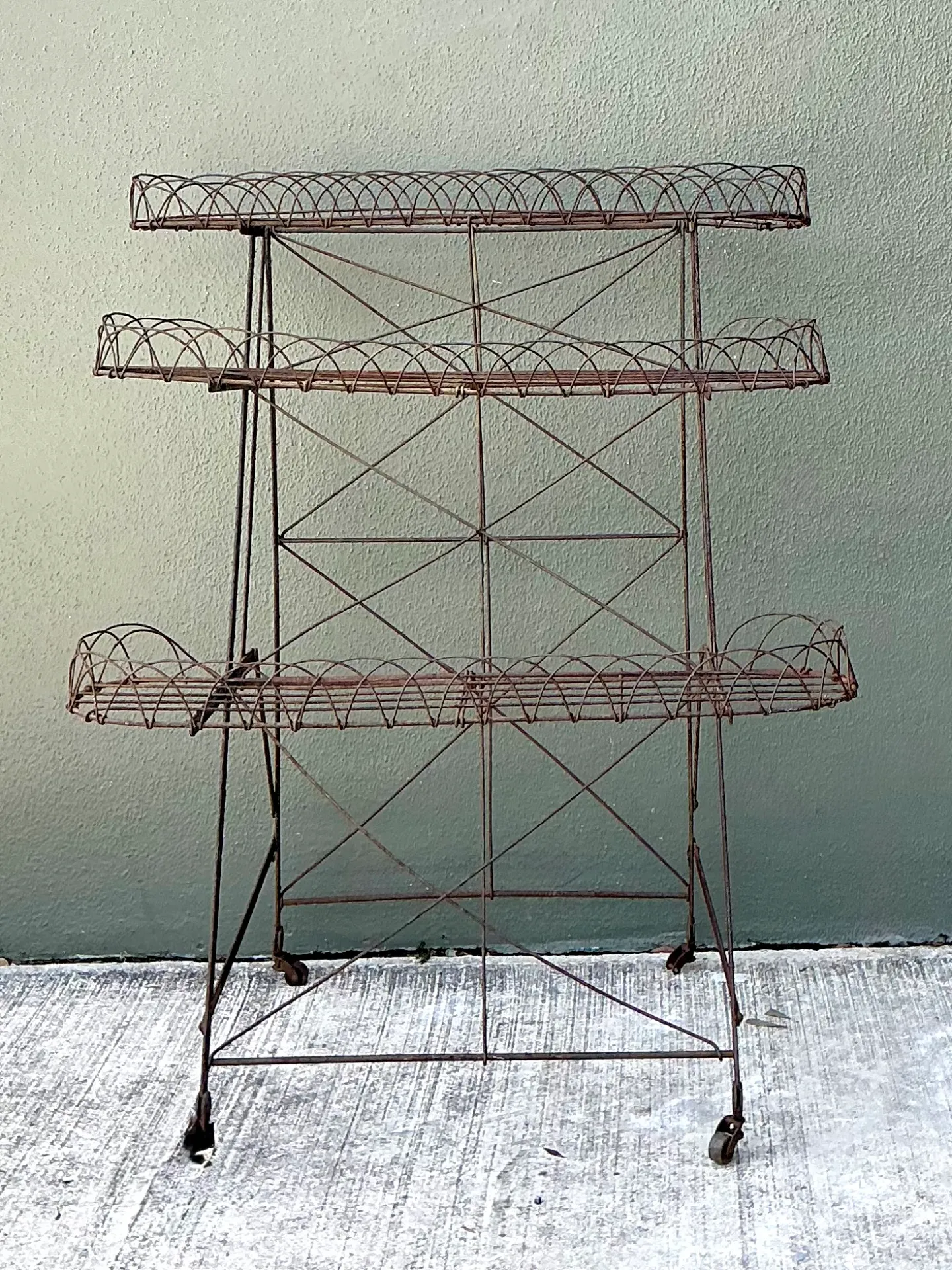 Vintage Three-Tier Wire Plant Stand — additional photo 5
