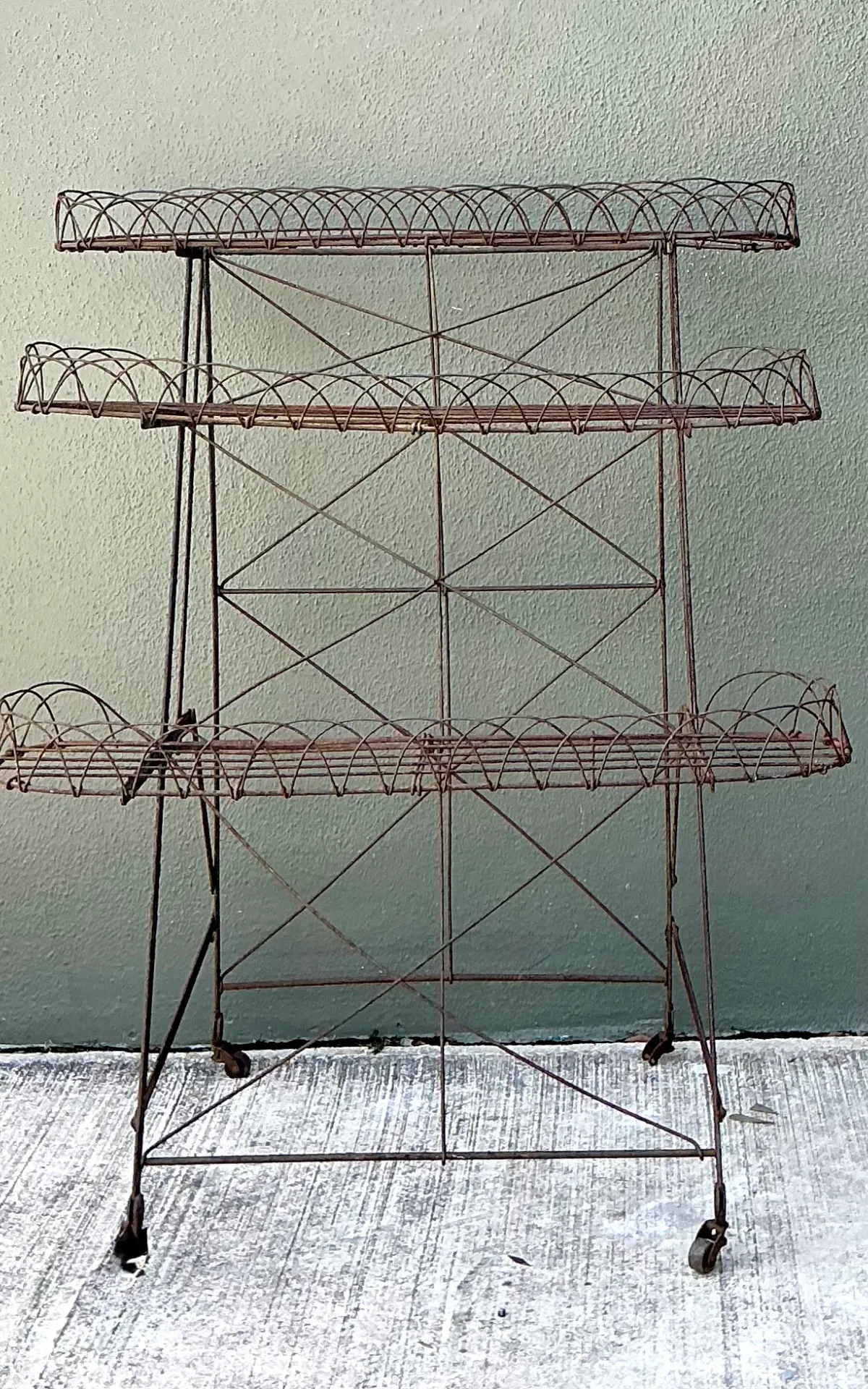 Vintage Three-Tier Wire Plant Stand — additional photo 5