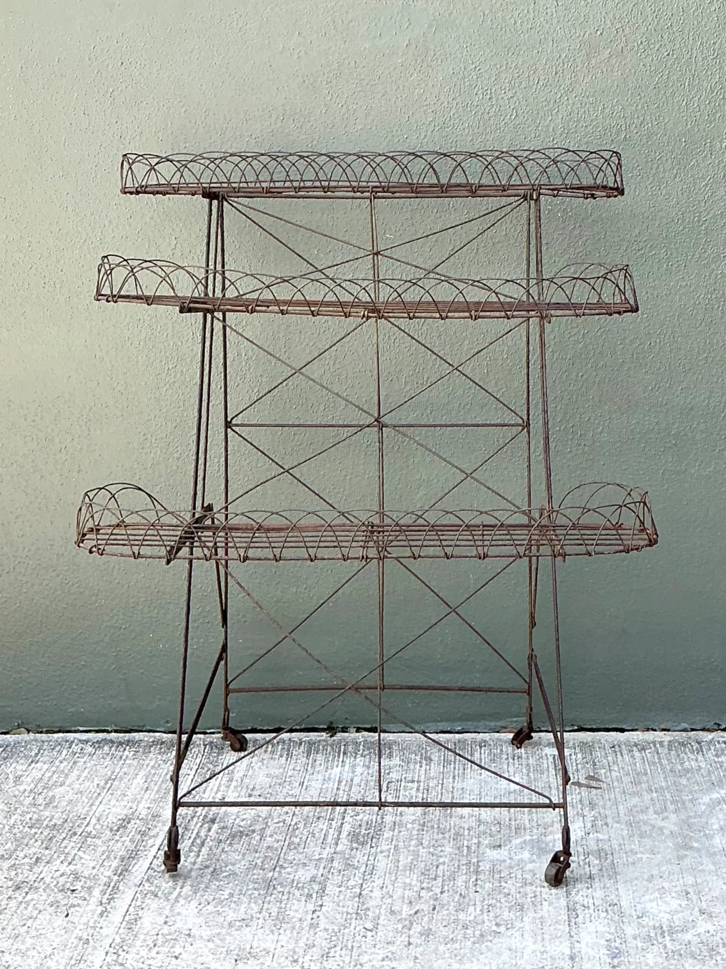 Vintage Three-Tier Wire Plant Stand — additional photo 3