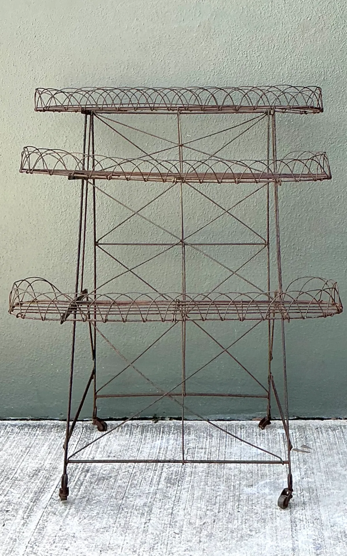 Vintage Three-Tier Wire Plant Stand — additional photo 3