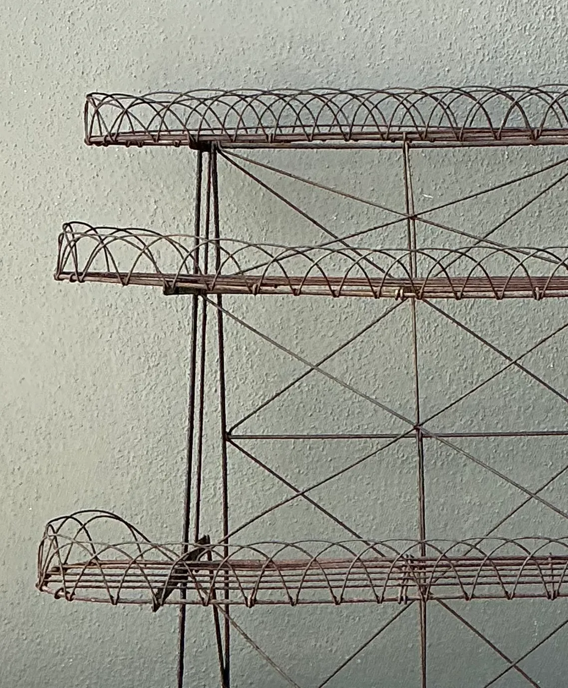 Vintage Three-Tier Wire Plant Stand