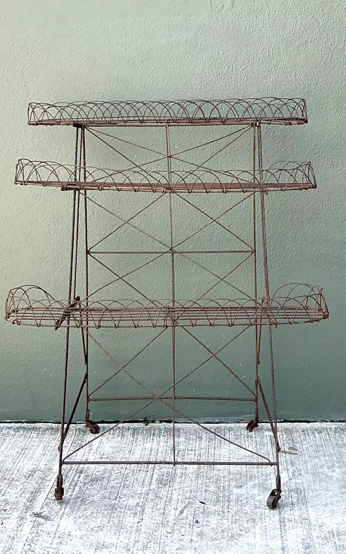 Vintage Three-Tier Wire Plant Stand — additional photo 6