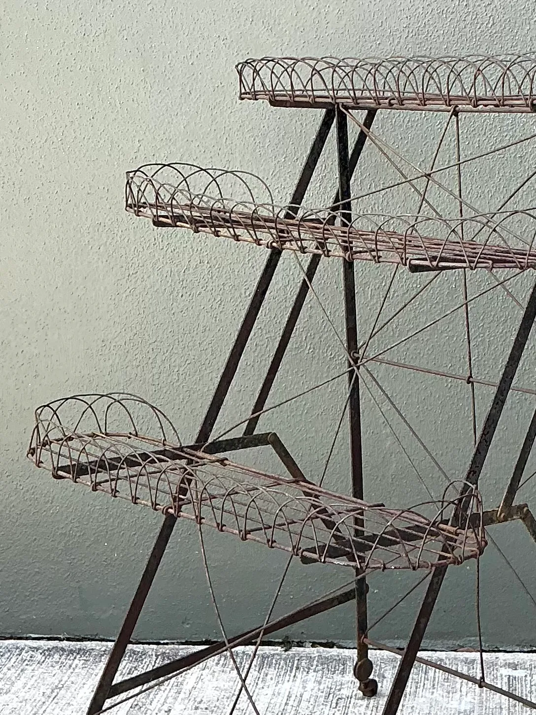 Vintage Three-Tier Wire Plant Stand — additional photo 4
