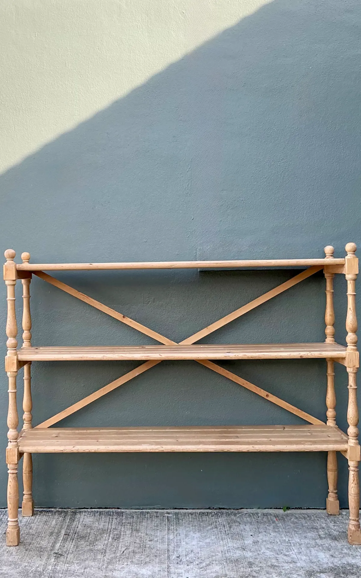 Vintage Three-Tier Pine Shelf — additional photo 5