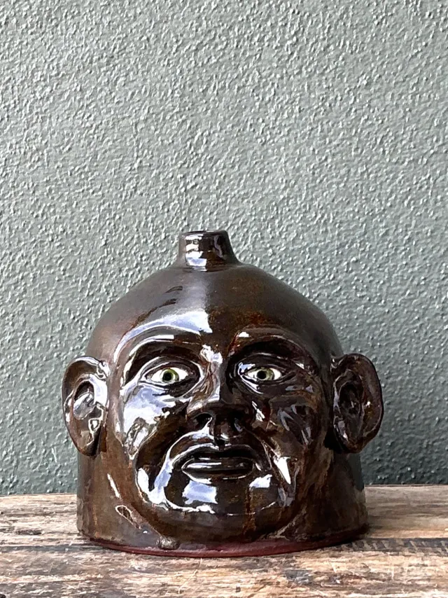 Vintage Handcrafted Ceramic Face Jug — additional photo 6