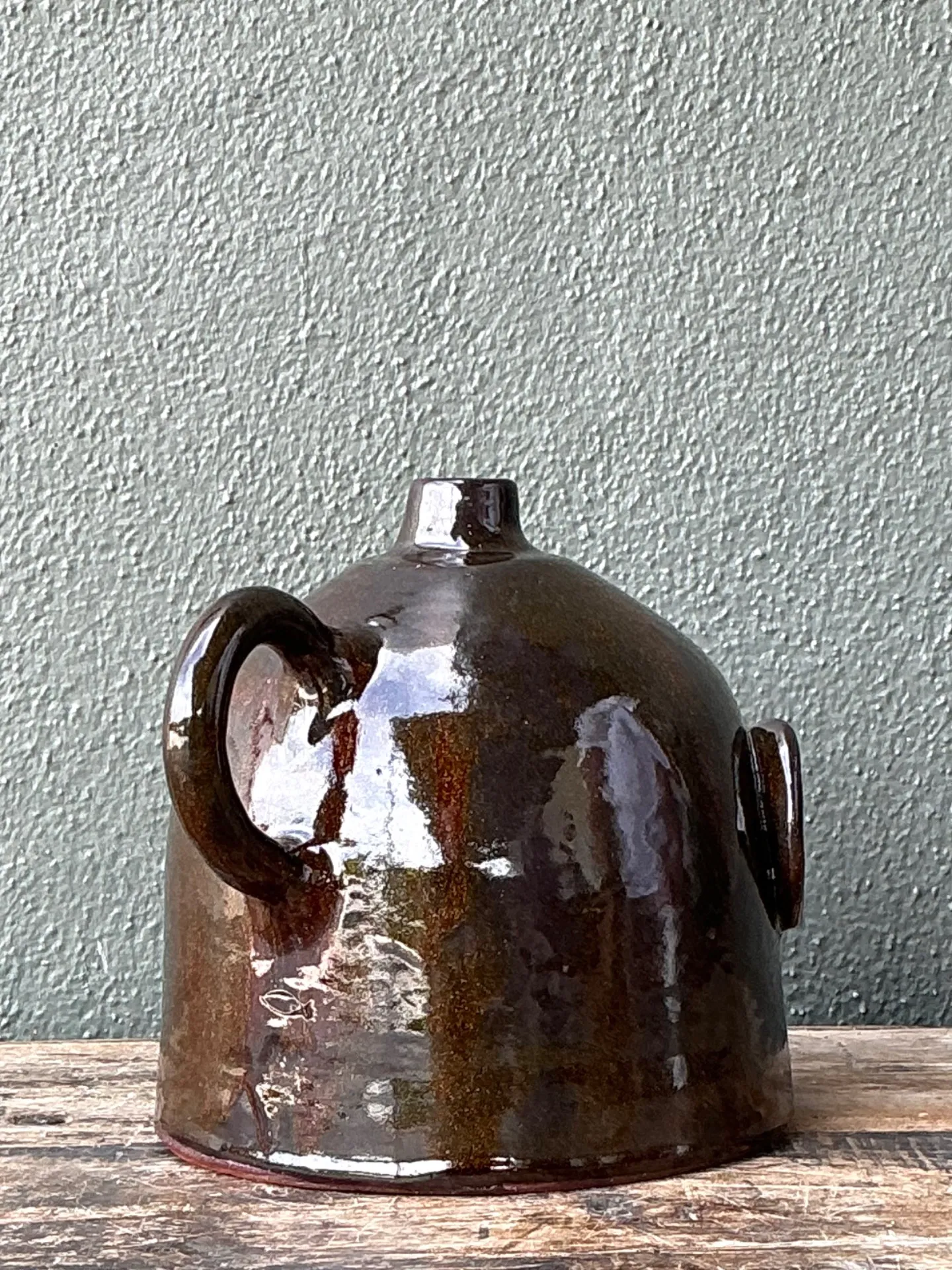 Vintage Handcrafted Ceramic Face Jug — additional photo 5