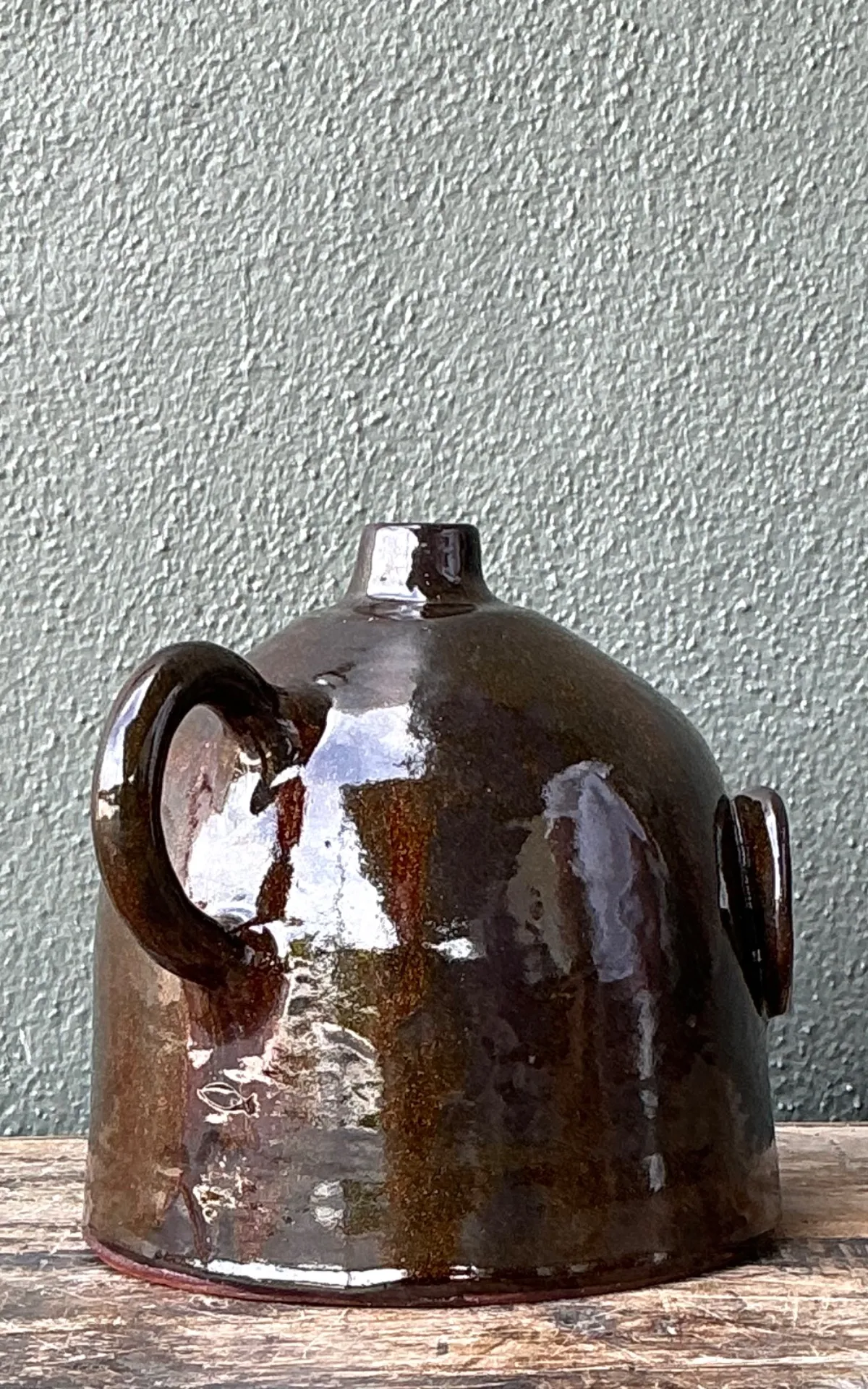 Vintage Handcrafted Ceramic Face Jug — additional photo 5