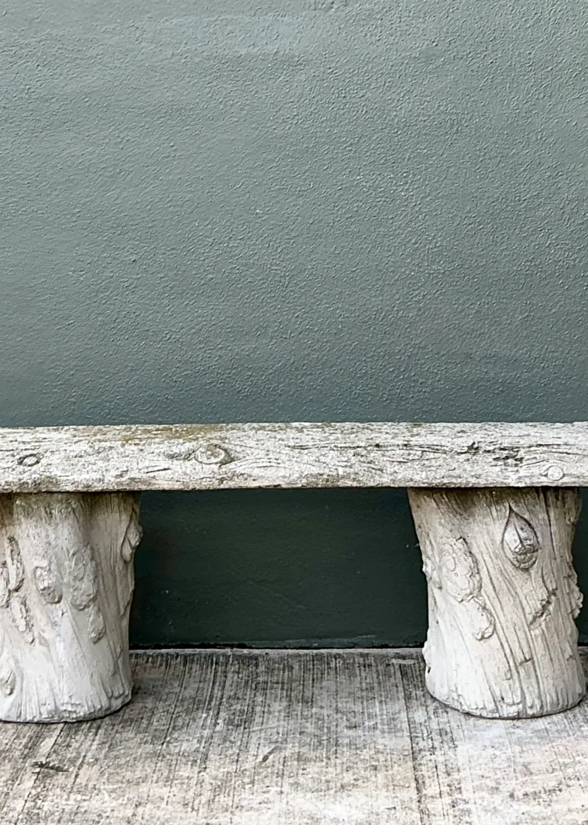 Vintage Faux Bois Concrete Garden Bench — additional photo 6