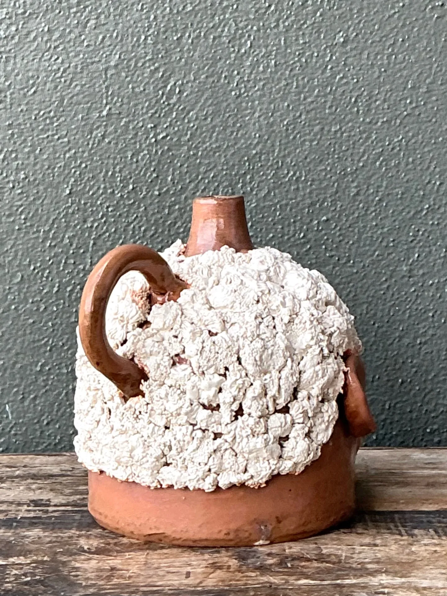 Vintage Handcrafted Ceramic Face Jug — additional photo 7