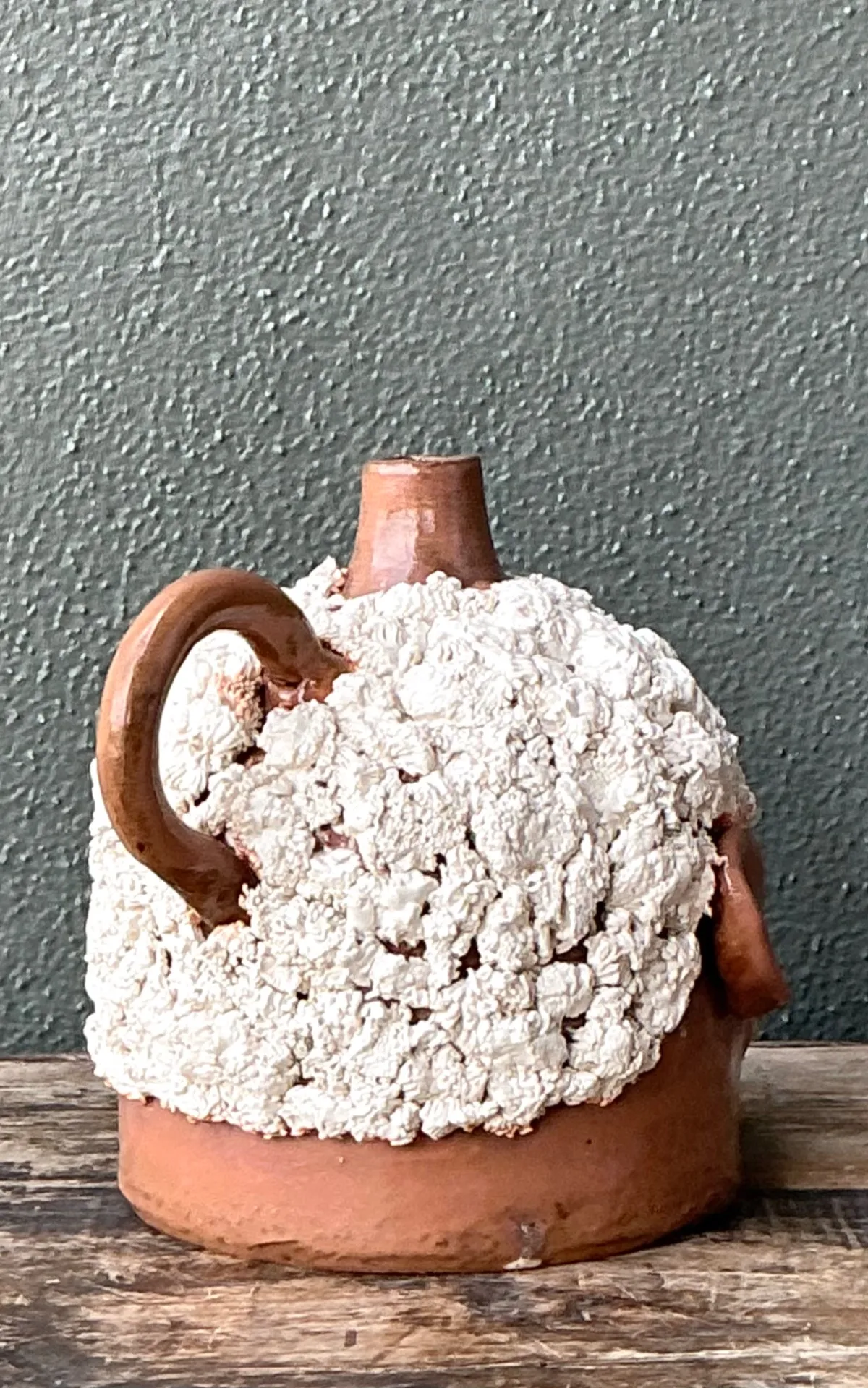 Vintage Handcrafted Ceramic Face Jug — additional photo 7