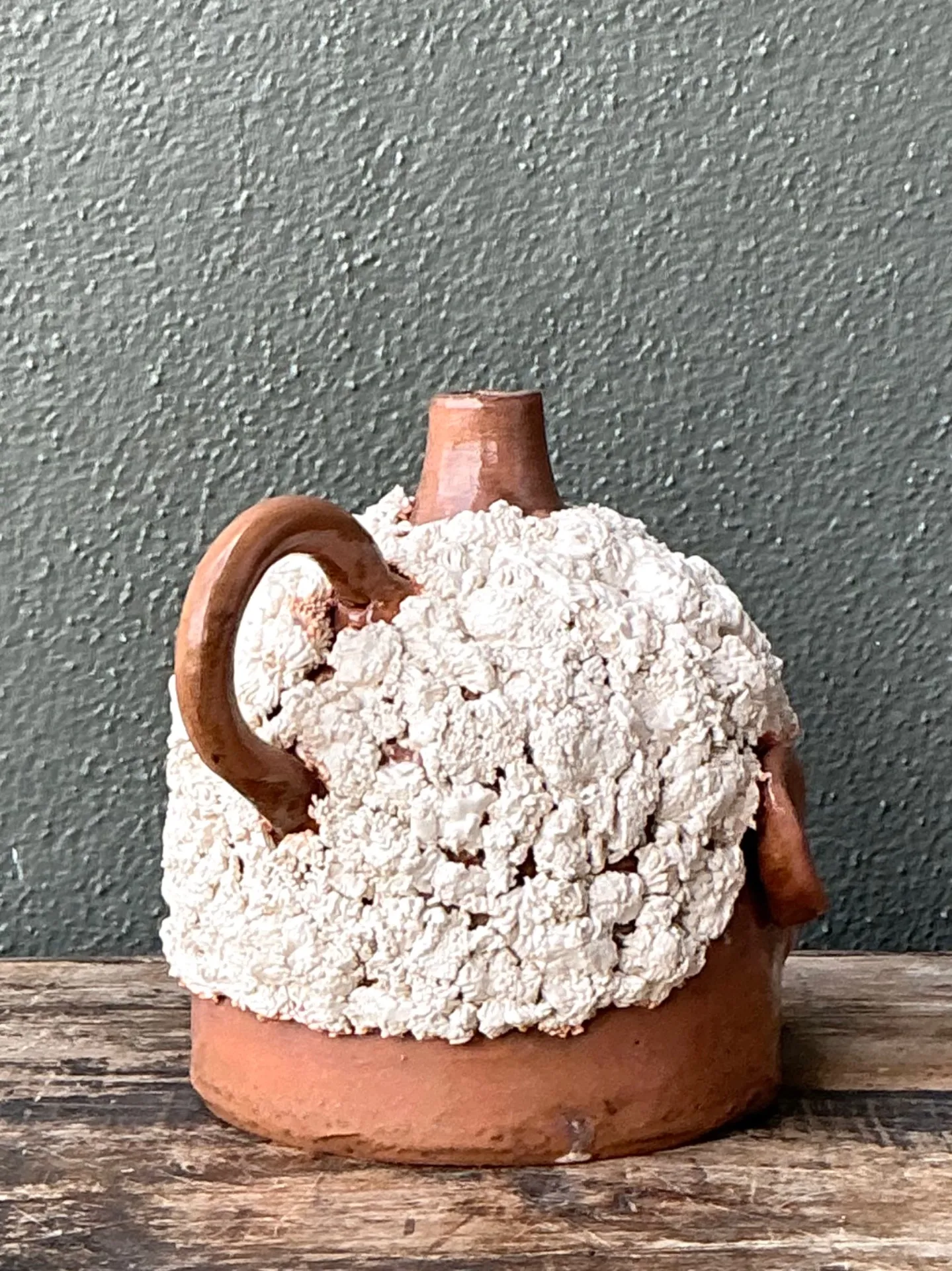Vintage Handcrafted Ceramic Face Jug — additional photo 5