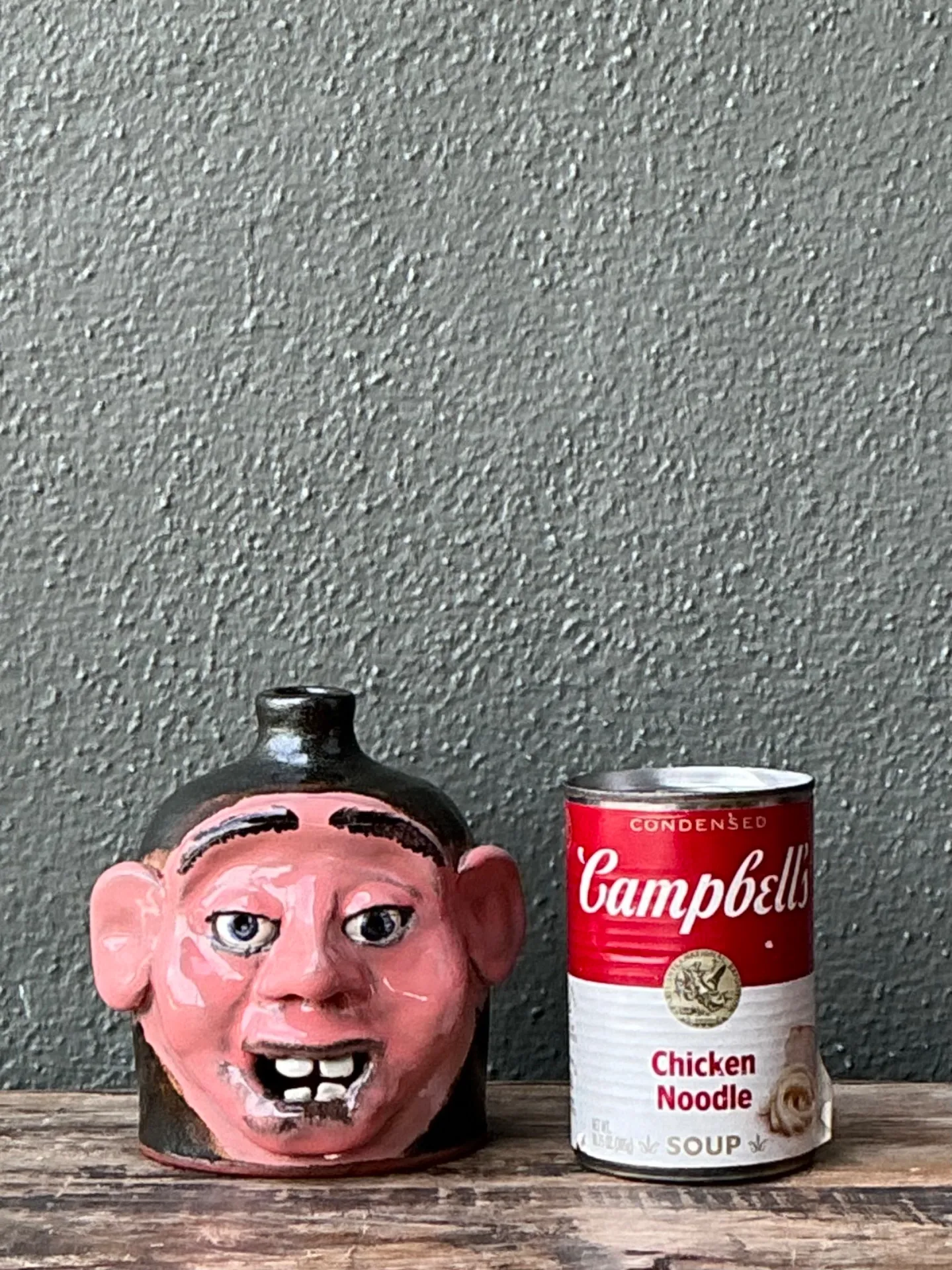 Vintage Handcrafted Ceramic Face Jug — additional photo 1