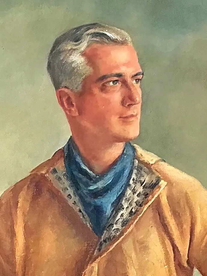 Monumental 1947 Zofia Tomek Framed Portrait Painting — additional photo 7