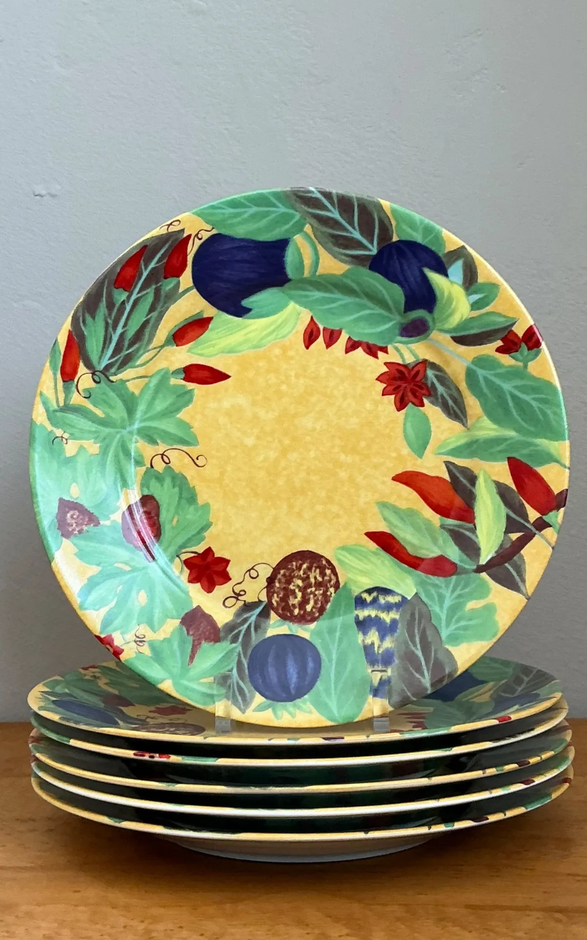 Vintage Laure Japy For Limoges “Piments” Salad Plates - Set Of 6 — additional photo 3