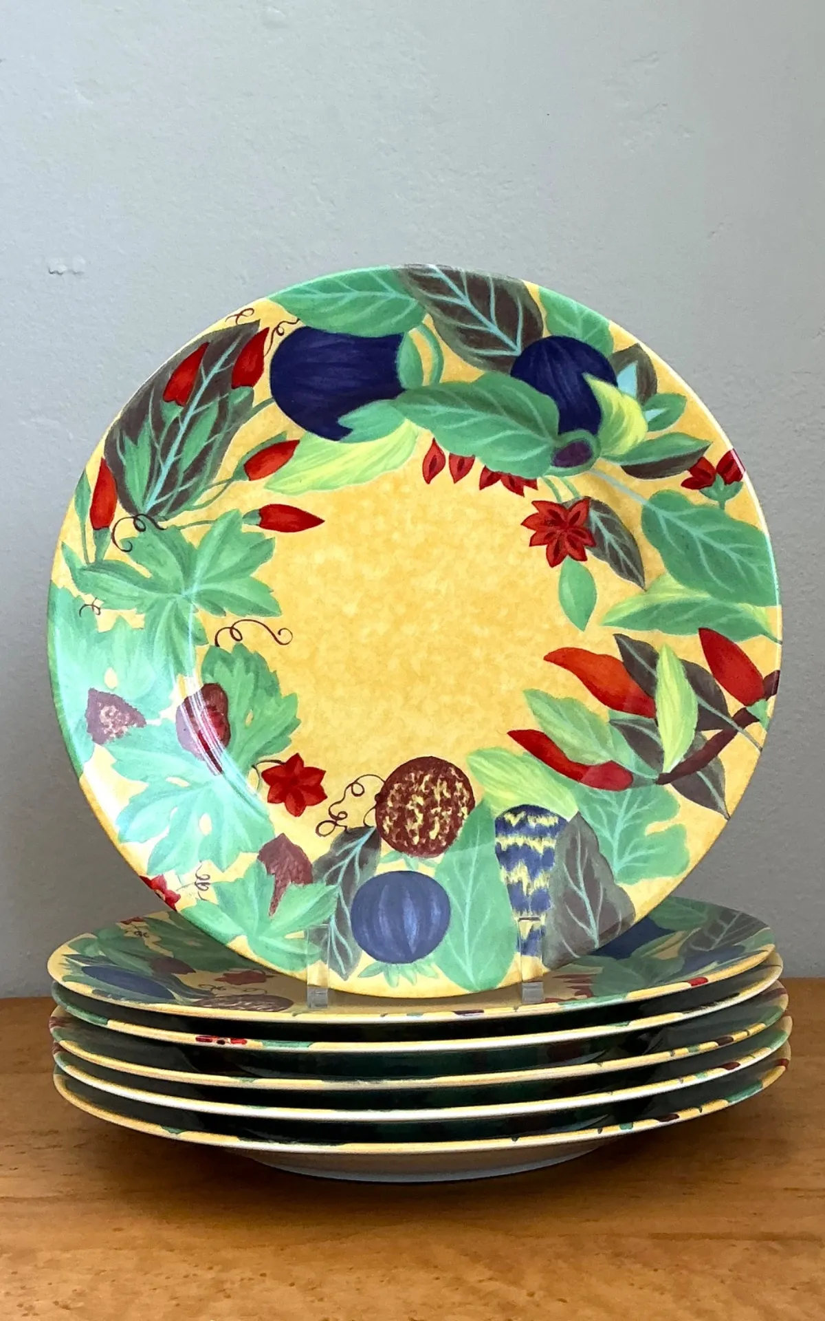 Vintage Laure Japy For Limoges “Piments” Salad Plates - Set Of 6 — additional photo 8