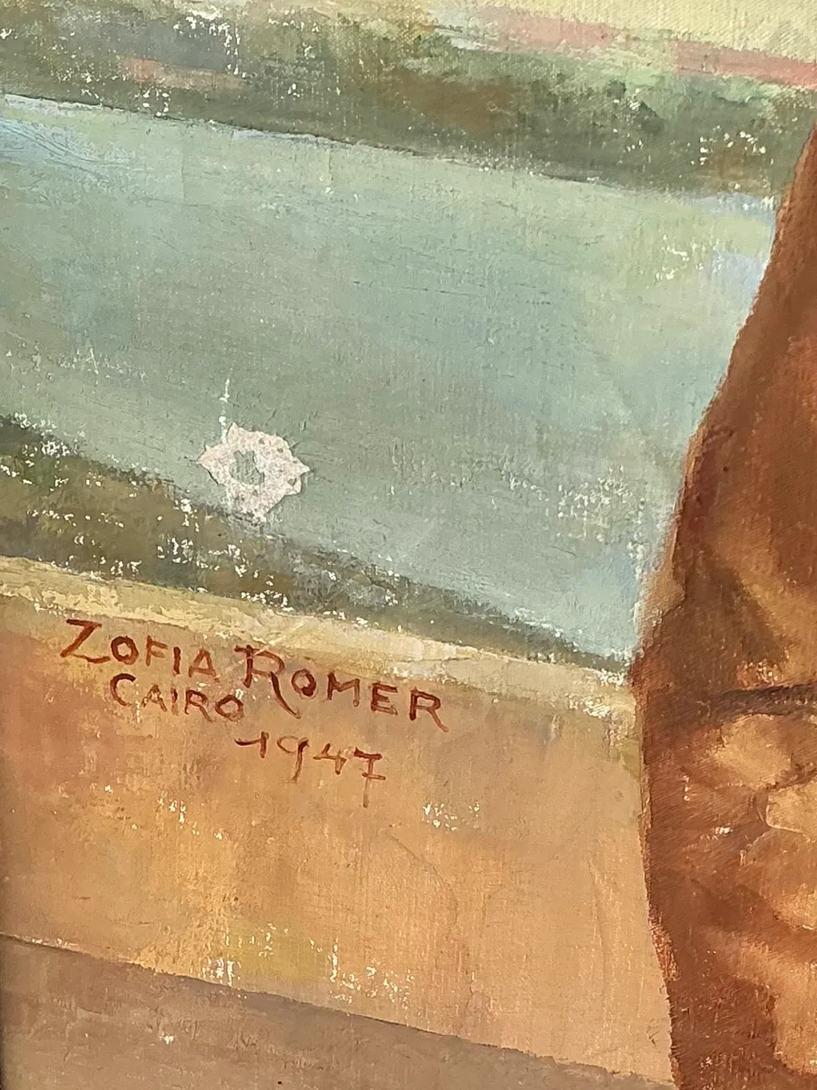 Monumental 1947 Zofia Tomek Framed Portrait Painting — additional photo 6