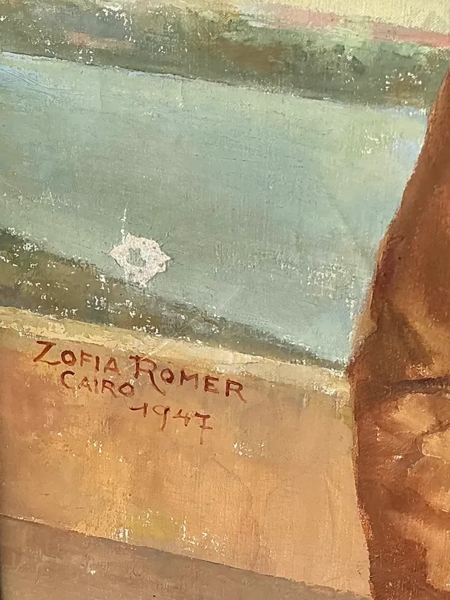 Monumental 1947 Zofia Tomek Framed Portrait Painting — additional photo 6