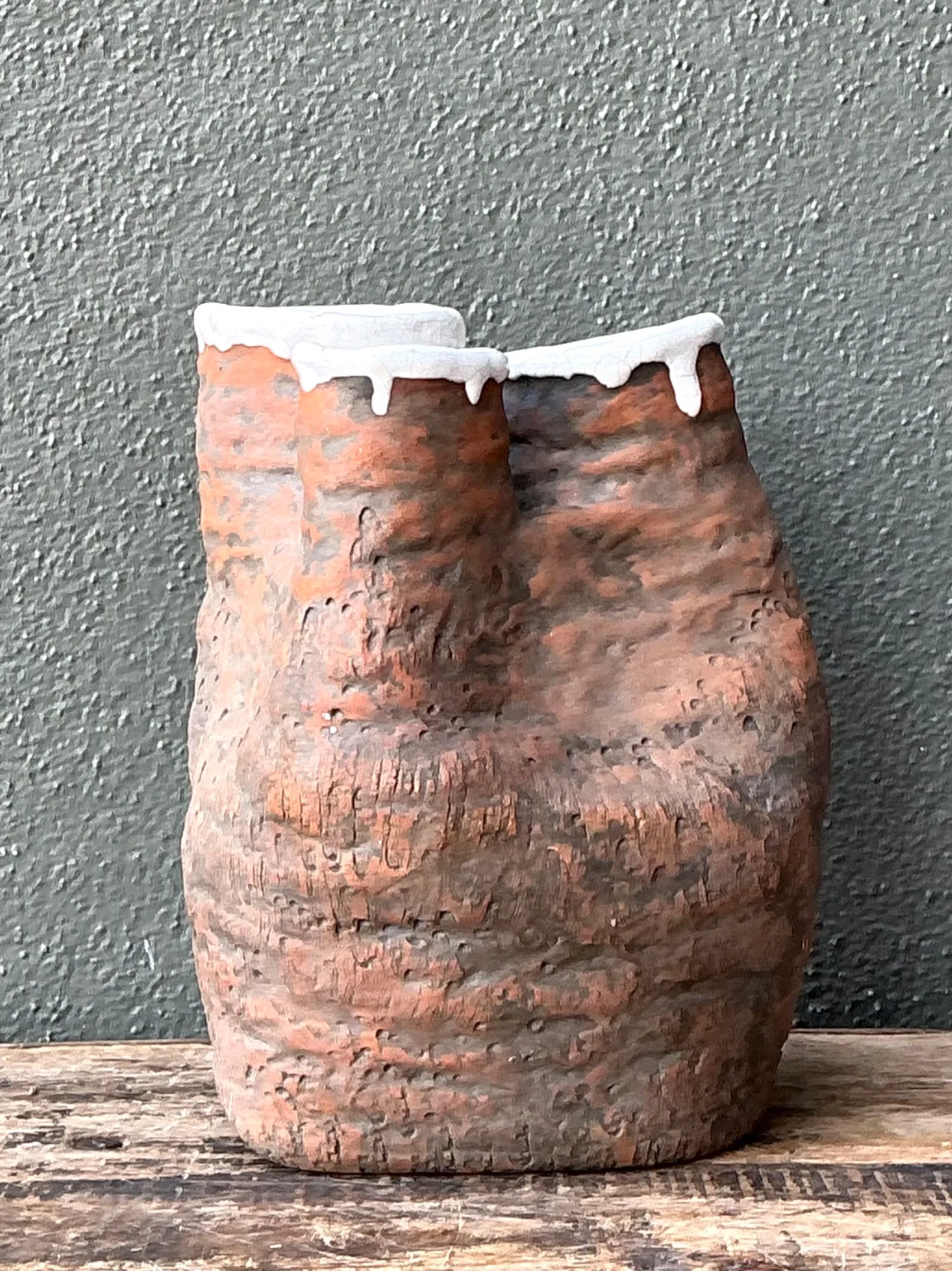 Vintage 1972 Organic Form Pottery Vase — additional photo 5