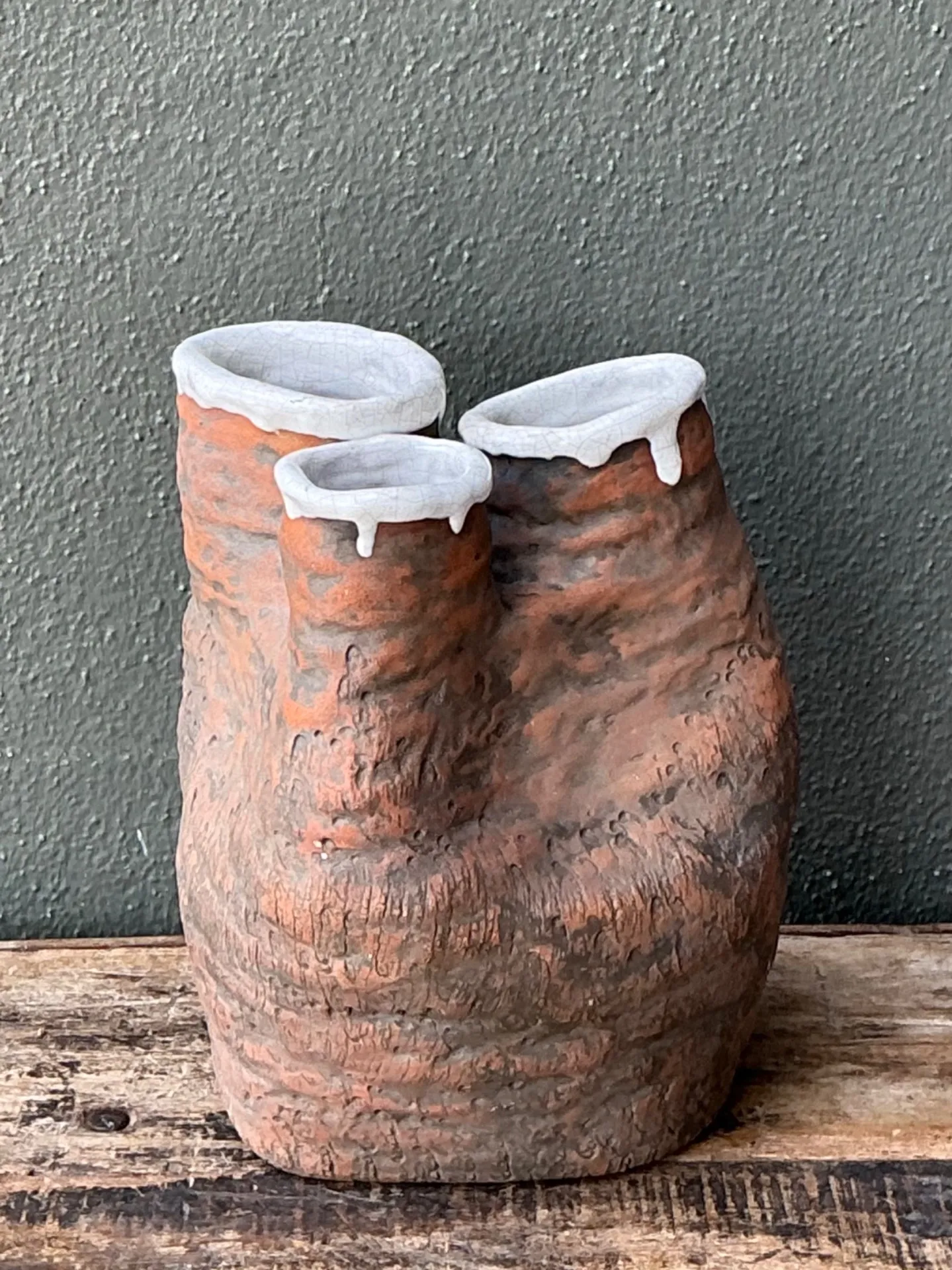 Vintage 1972 Organic Form Pottery Vase — additional photo 8