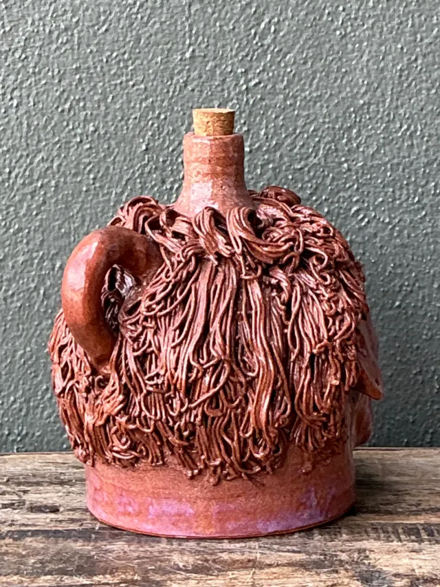 Vintage Handcrafted Ceramic Face Jug — additional photo 6