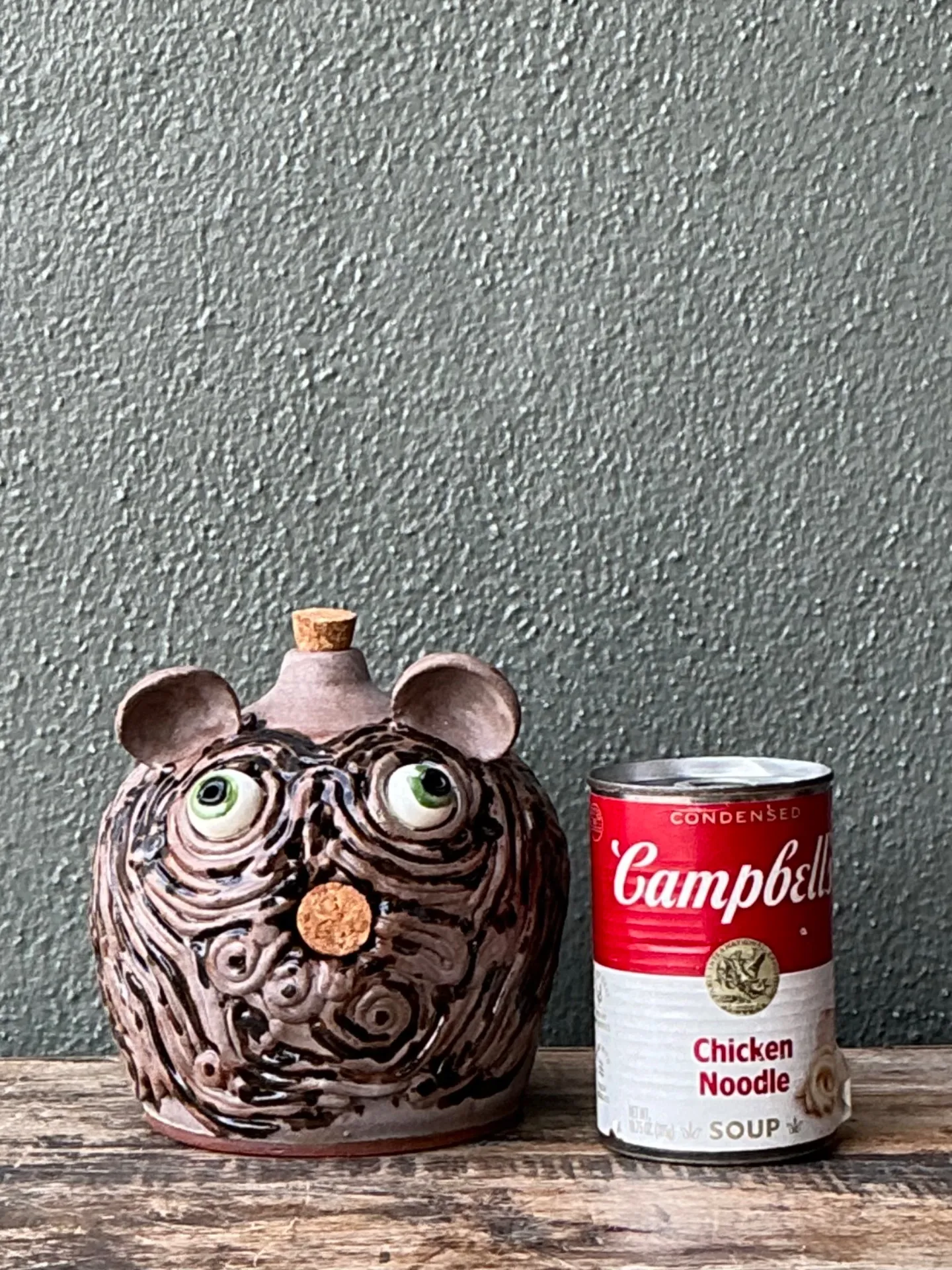Vintage Handcrafted Ceramic Face Jug — additional photo 1