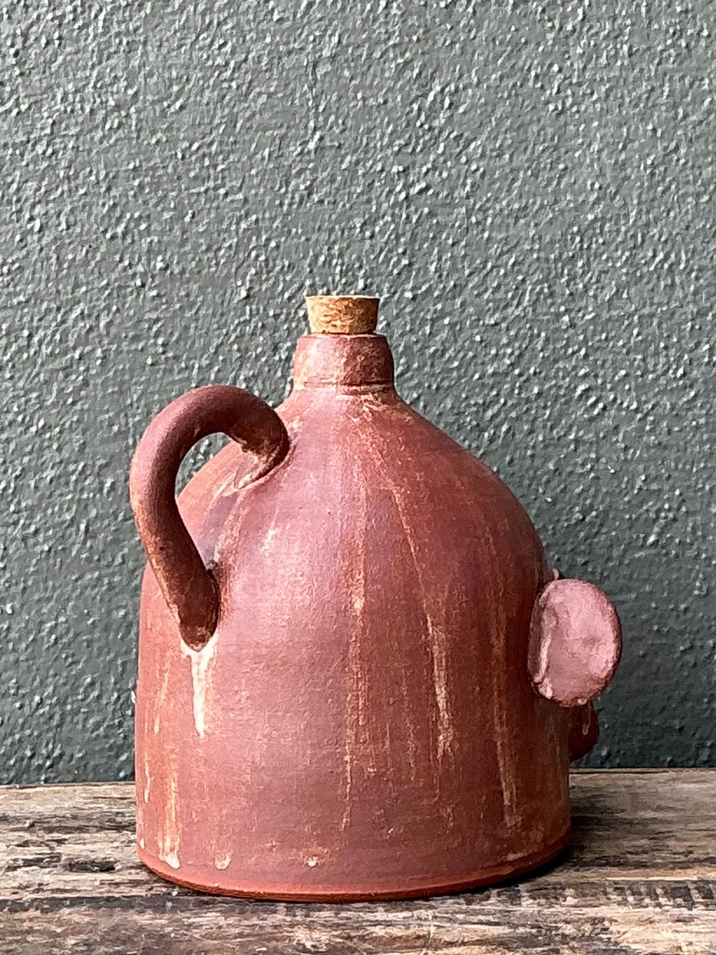 Vintage Handcrafted Ceramic Face Jug — additional photo 1