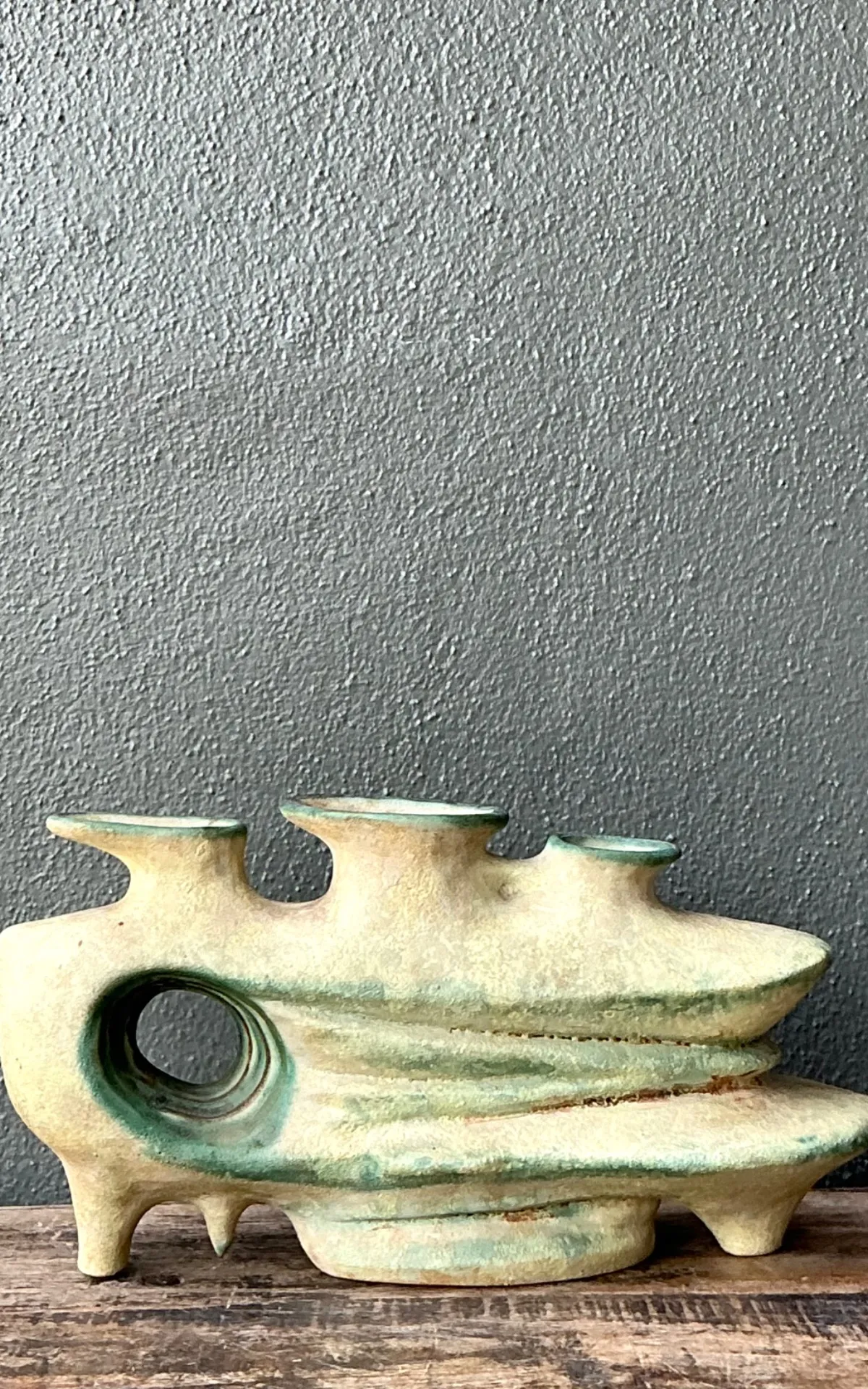Vintage Organic Form Pottery Sculpture — additional photo 4