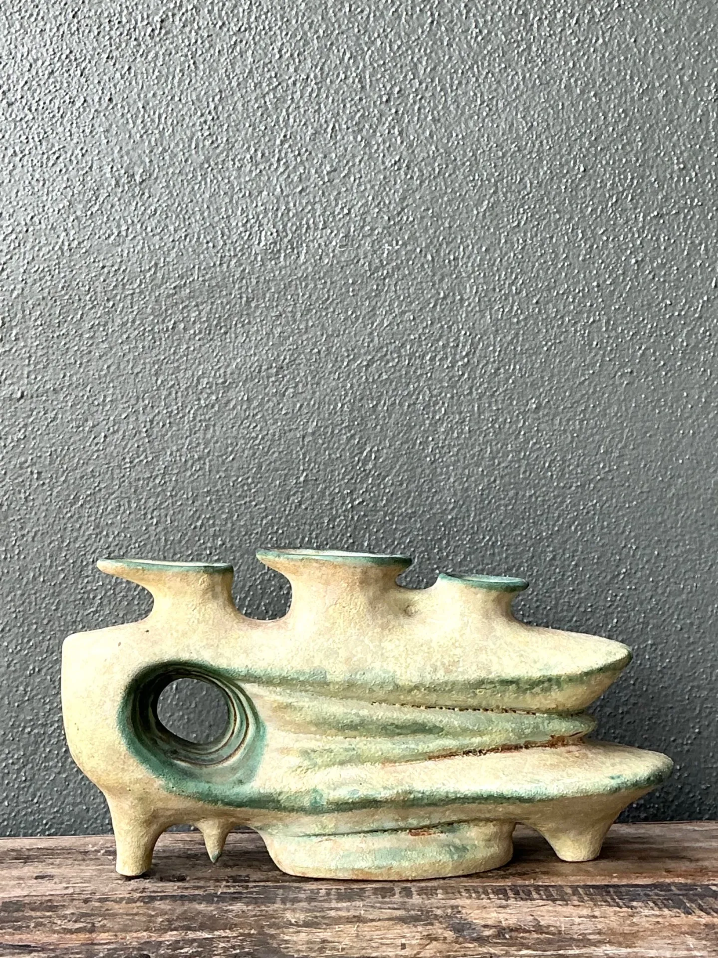 Vintage Organic Form Pottery Sculpture — additional photo 1