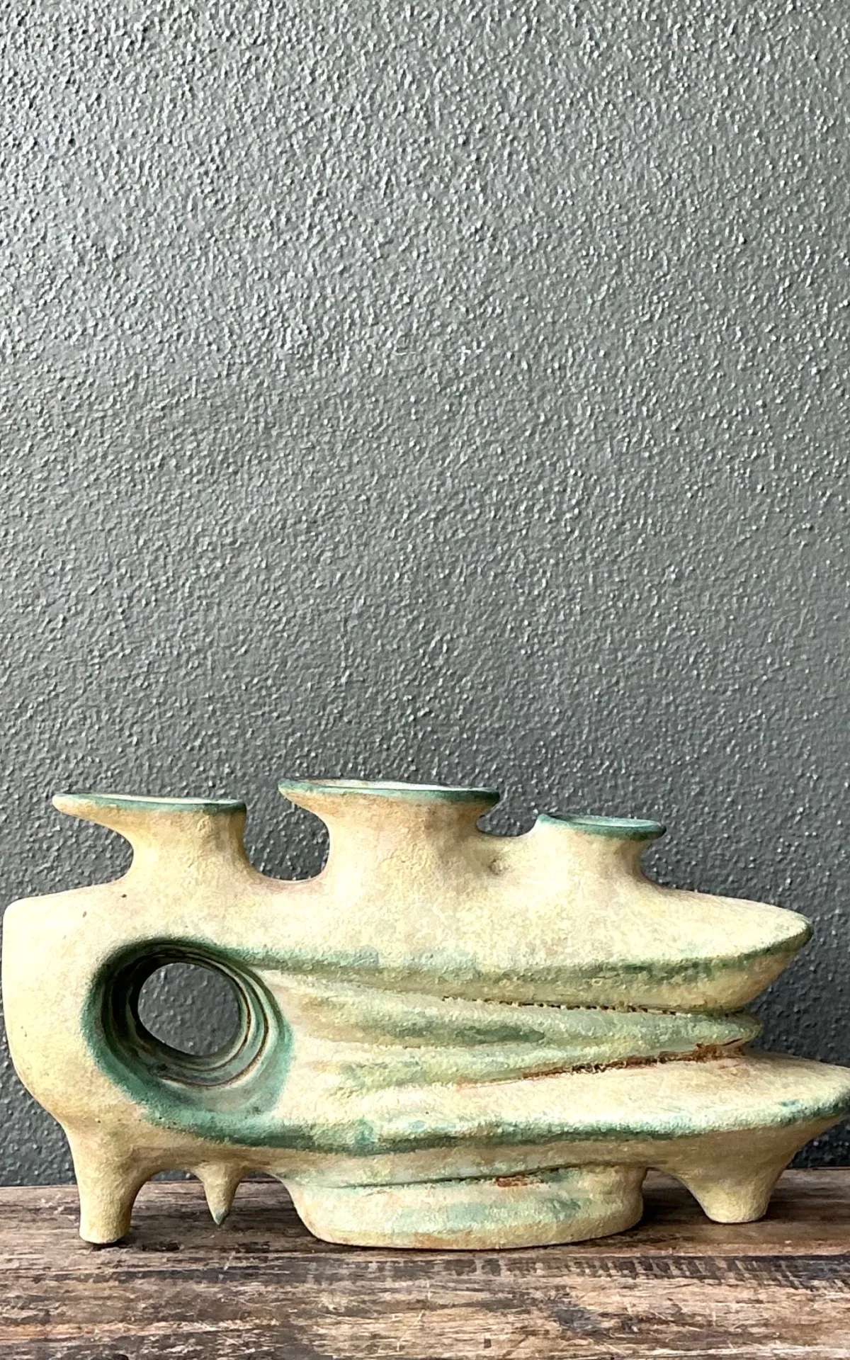 Vintage Organic Form Pottery Sculpture
