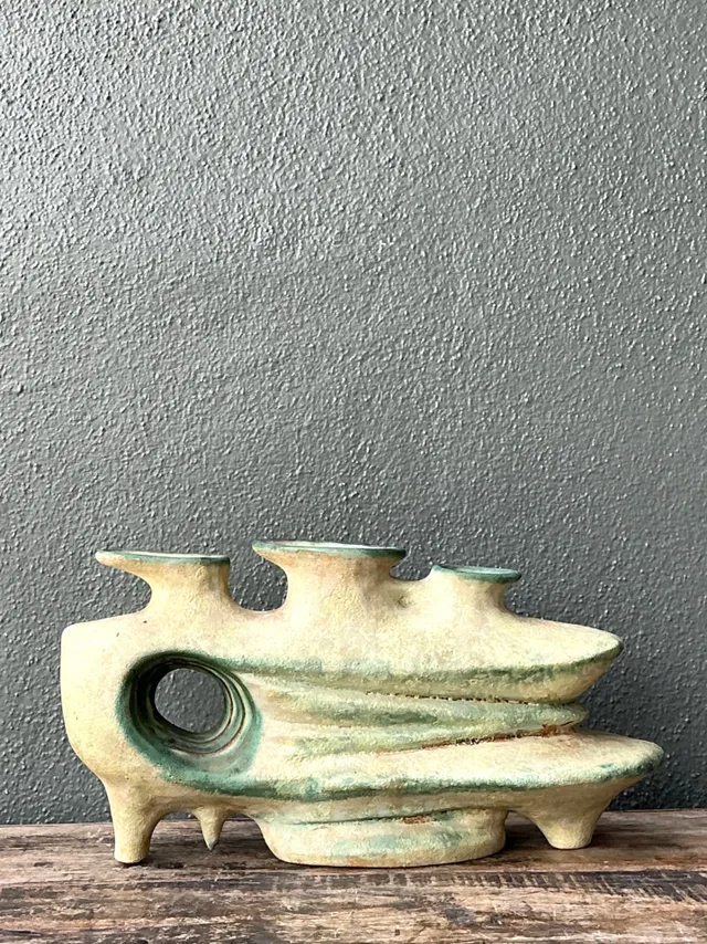 Vintage Organic Form Pottery Sculpture — additional photo 1