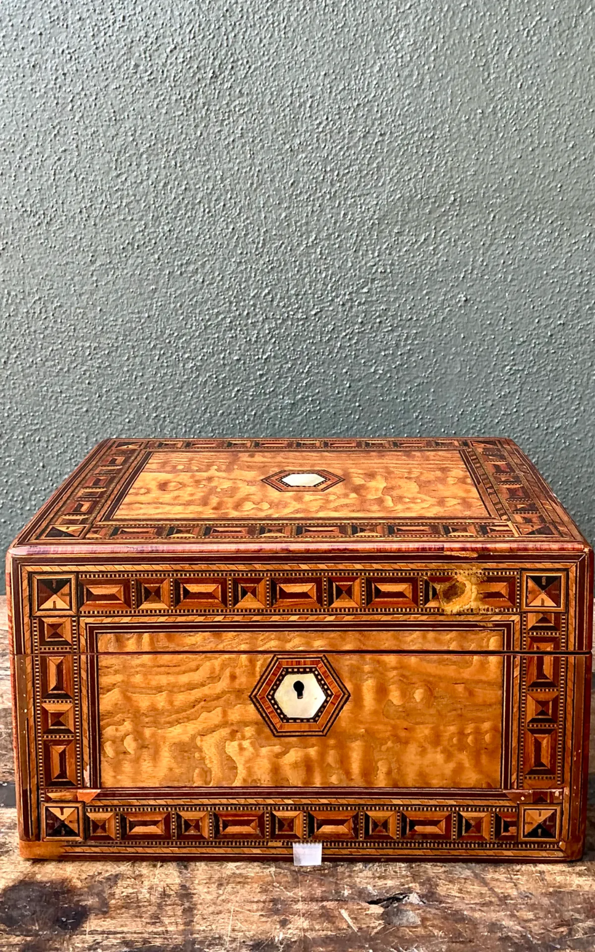 Vintage Marquetry Inlaid Wood Box — additional photo 6