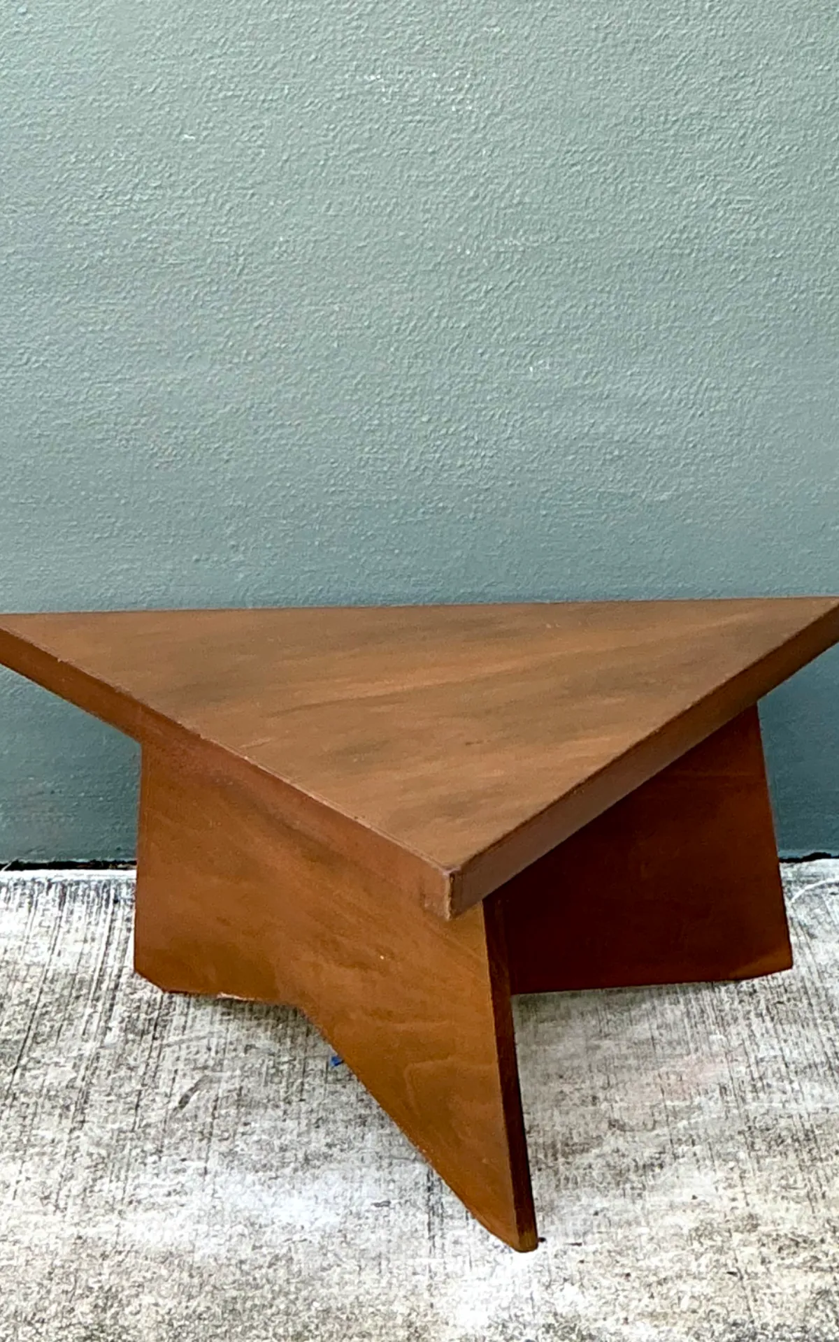 Vintage Triangular Wood Coffee Table — additional photo 5