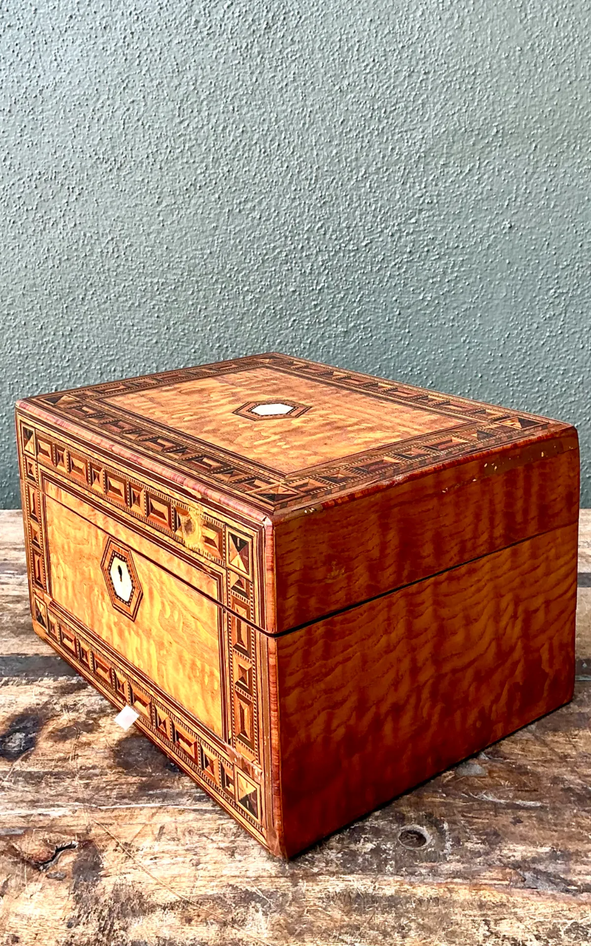 Vintage Marquetry Inlaid Wood Box — additional photo 8
