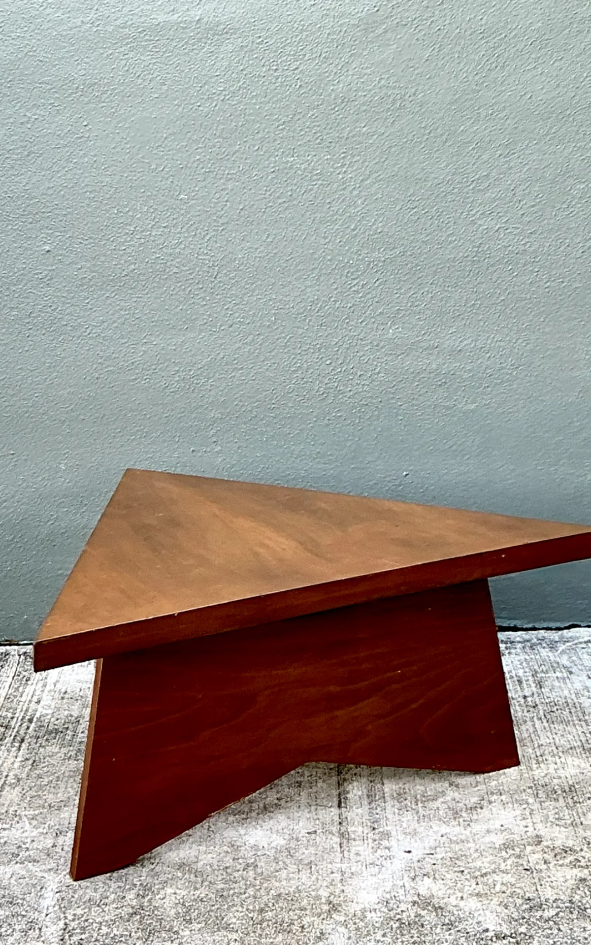 Vintage Triangular Wood Coffee Table — additional photo 3