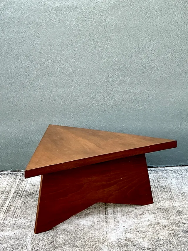 Vintage Triangular Wood Coffee Table — additional photo 3