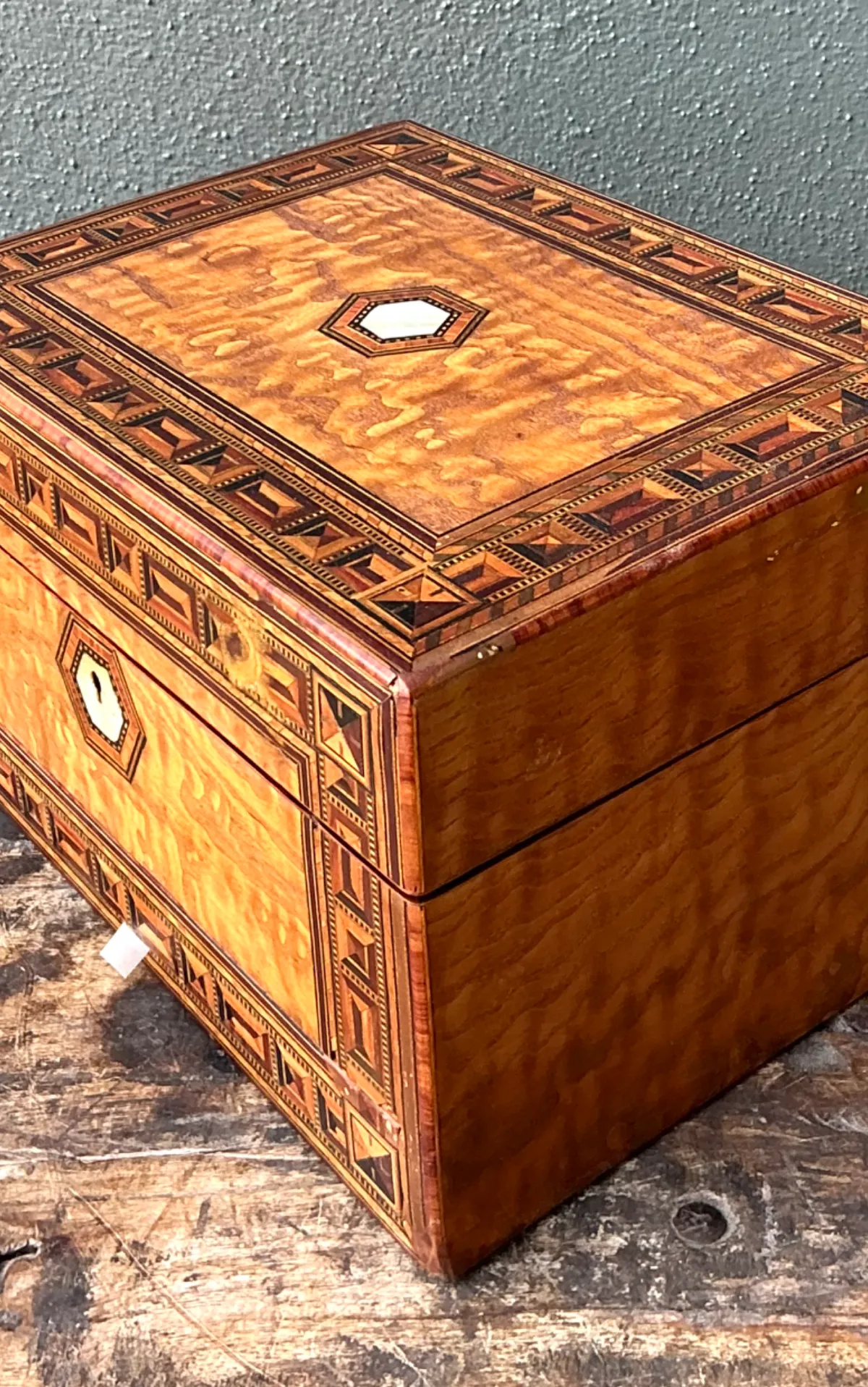 Vintage Marquetry Inlaid Wood Box — additional photo 2