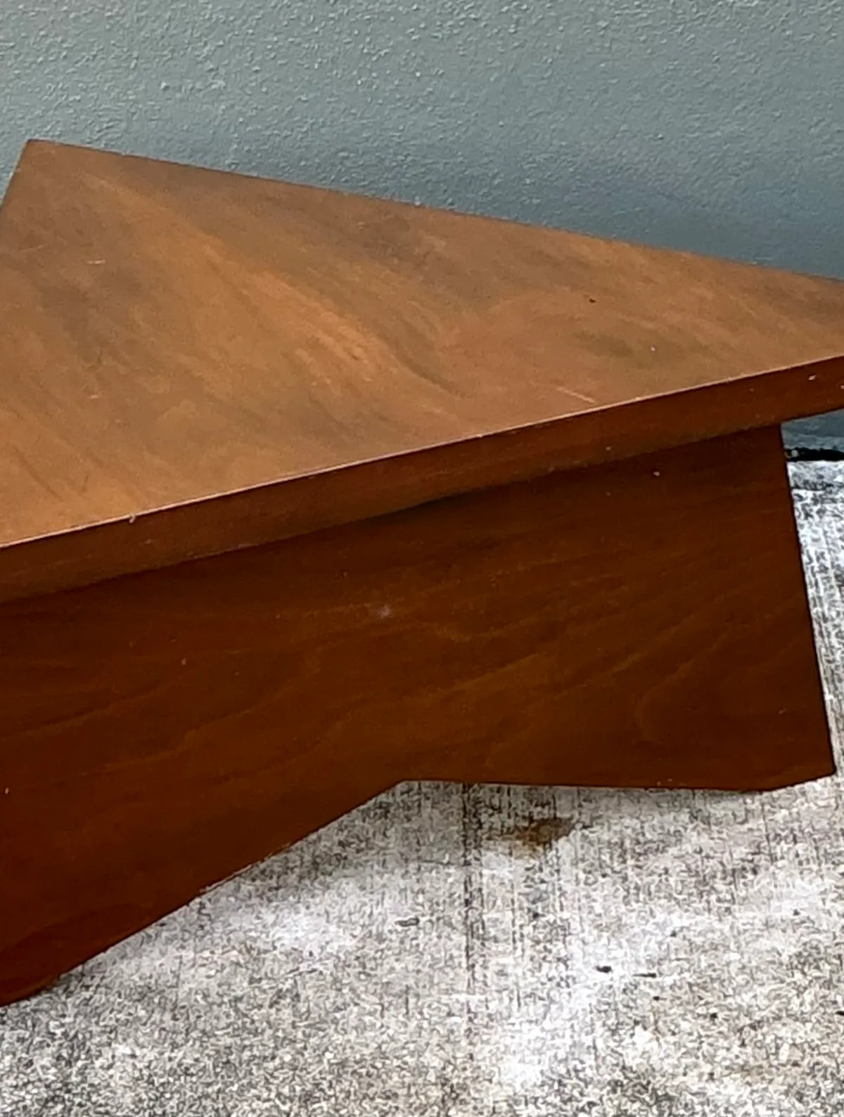 Vintage Triangular Wood Coffee Table — additional photo 6