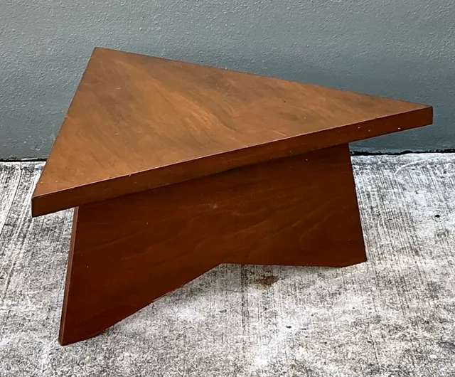 Vintage Triangular Wood Coffee Table — additional photo 6