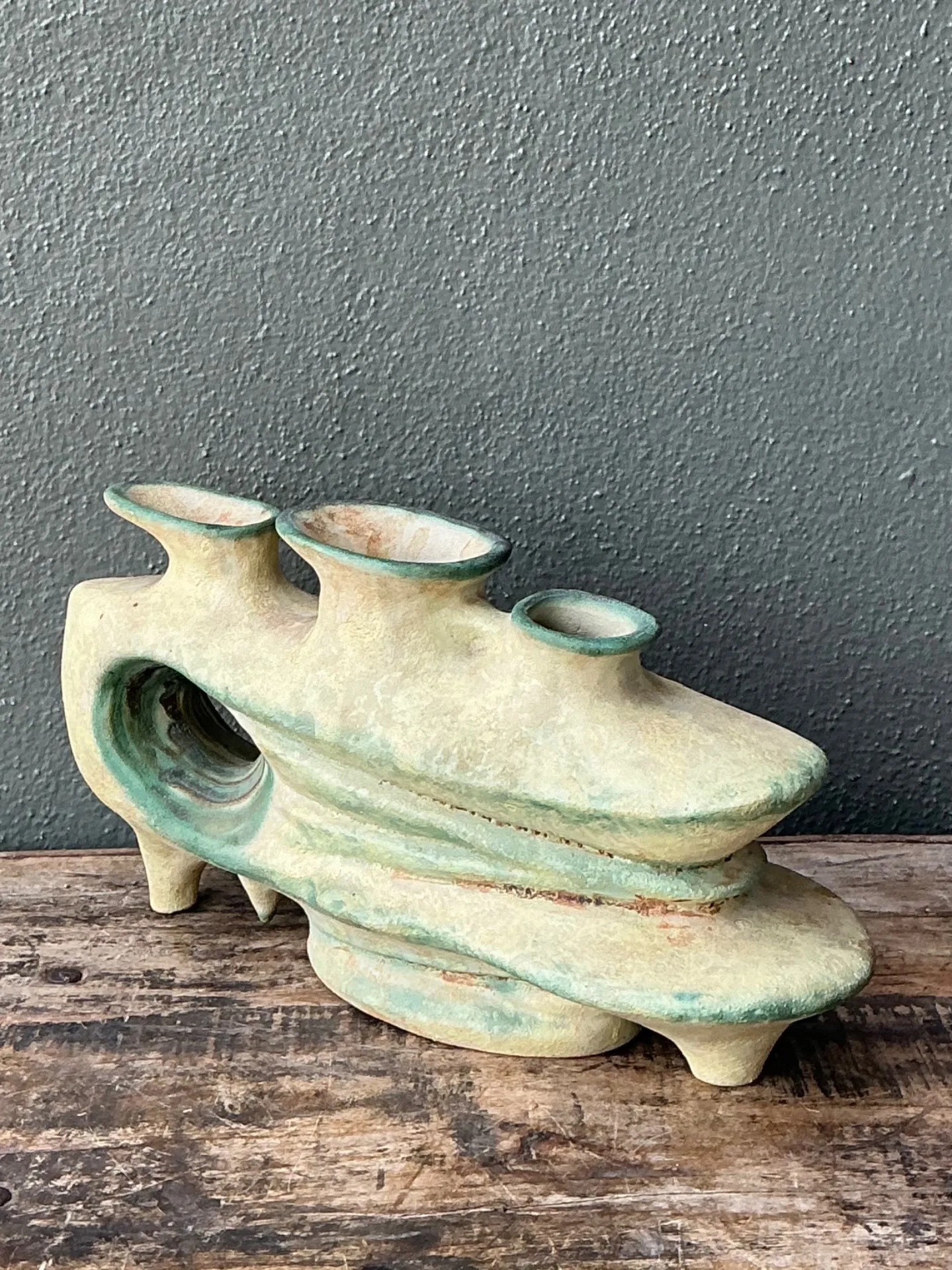Vintage Organic Form Pottery Sculpture — additional photo 6