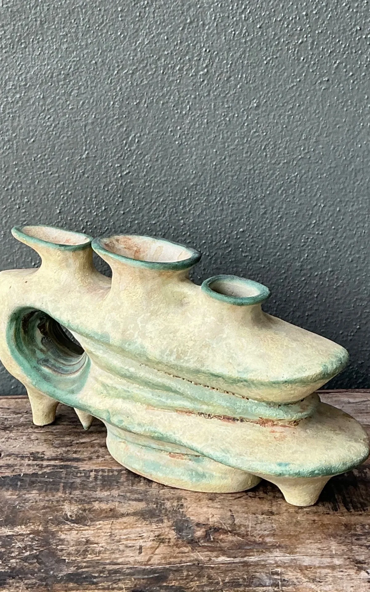 Vintage Organic Form Pottery Sculpture — additional photo 6